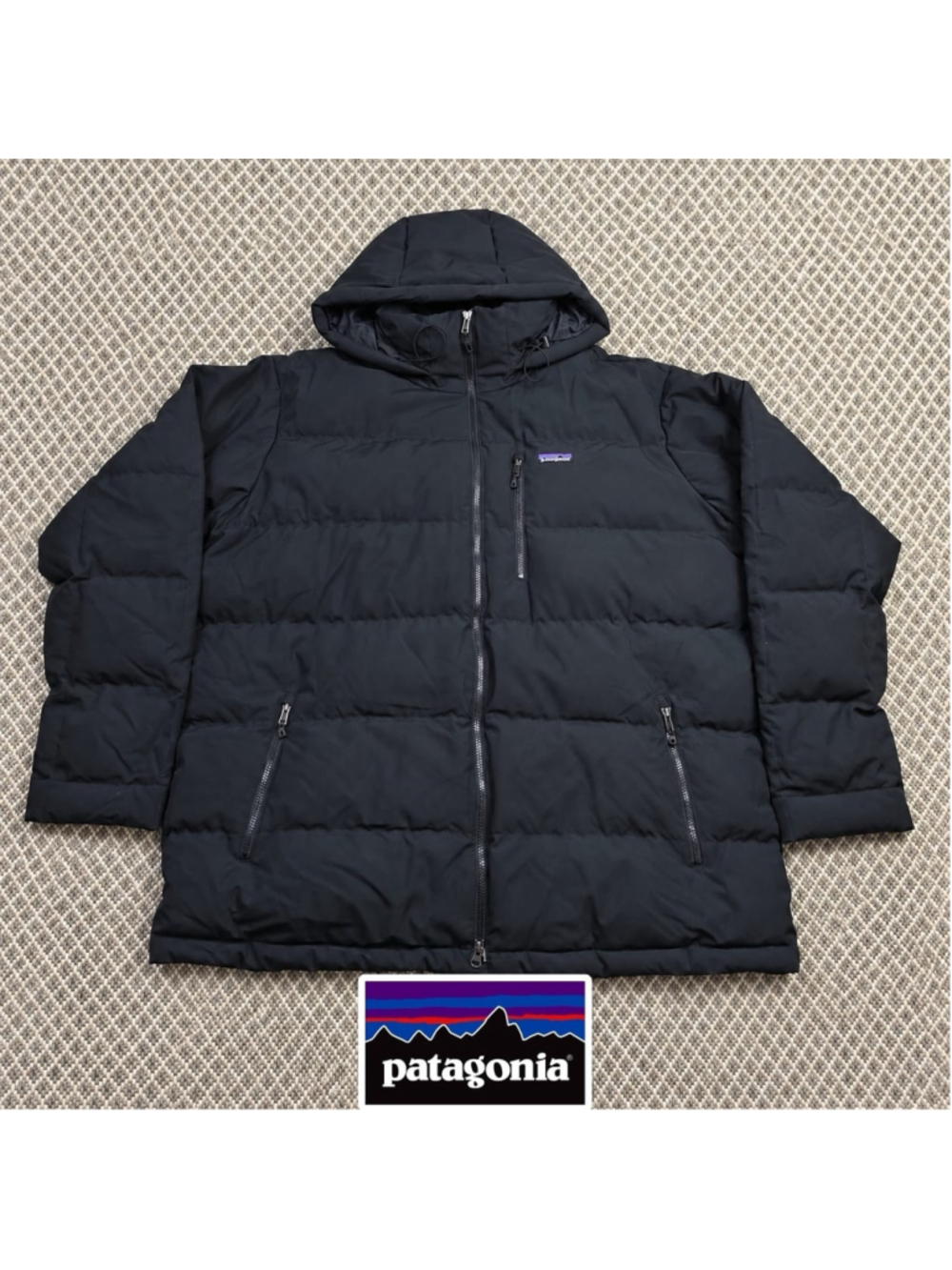 Patagonia Mens XXL Doubledown Parka 28325 FA11 Black Goose Down Hooded Jacket